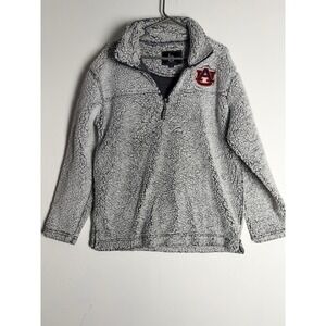 Boxercraft Auburn Tigers Sherpa Pullover Gray Quarter Zip Fleece XL NCAA College